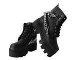 A9752 | Black 7-Eye Chain & Strap Dino Lug Boot | T.U.K