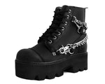 A9752 | Black 7-Eye Chain & Strap Dino Lug Boot | T.U.K