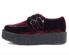 V8463 | Burgundy Velvet Mondo Viva Creepers | T.U.K